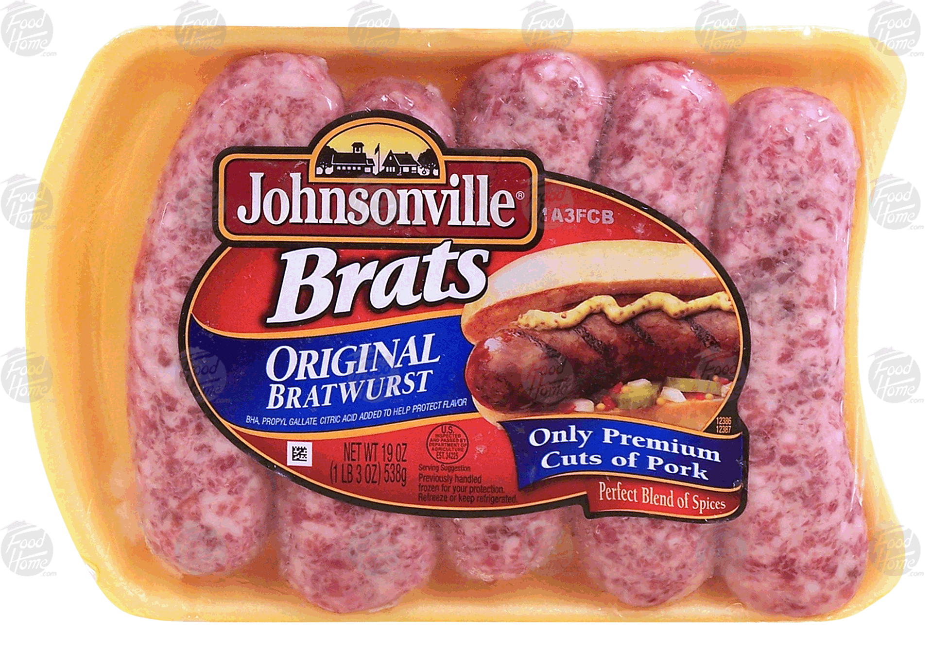 Johnsonville  original bratwurst, 5-count, bunsize Full-Size Picture